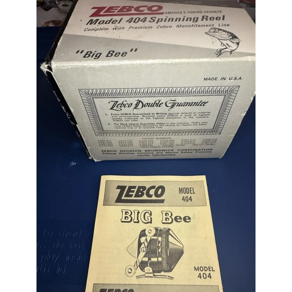 Vintage Zebco 404 Big Bee Spincast Reel w/ Box & Manual – Tulsa OK